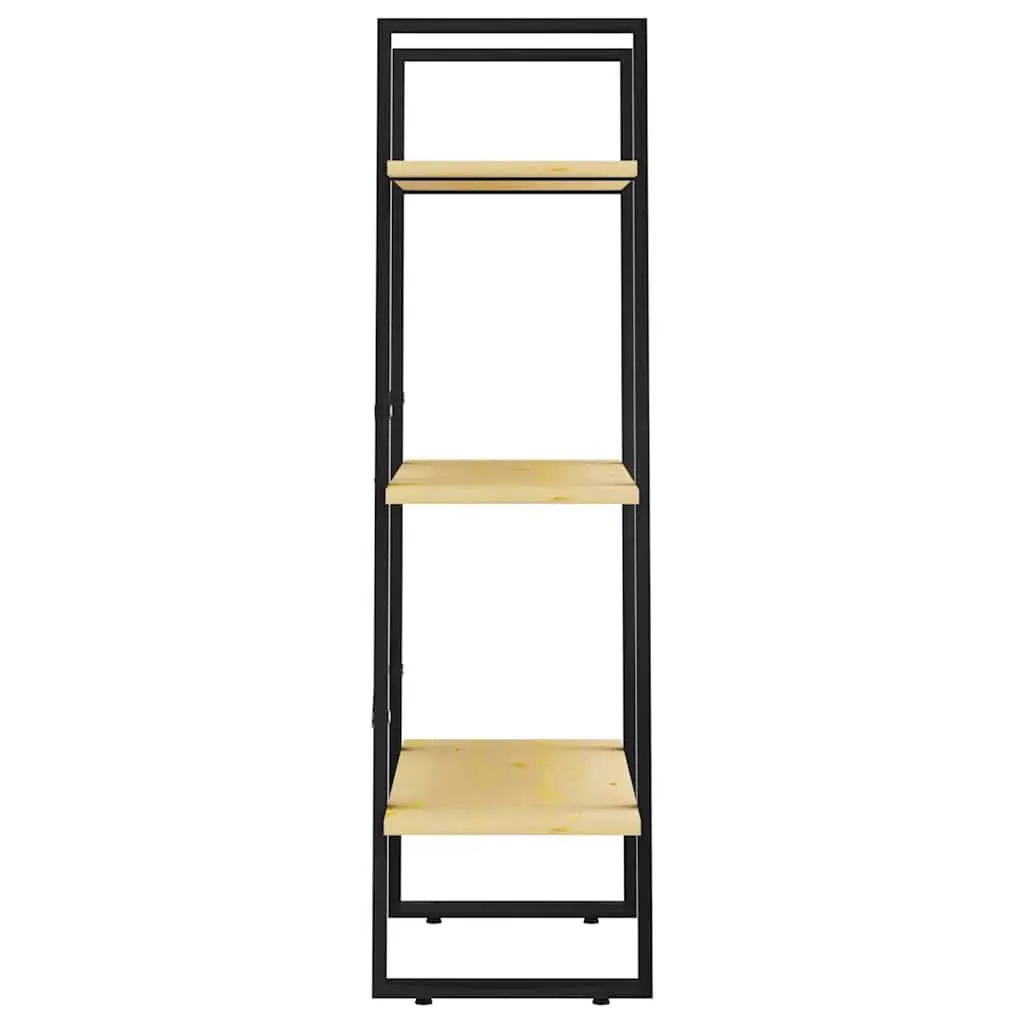 Solid Pine Wood Storage Shelf 60x30x105 cm Brown Bookcase Standing Display Rack