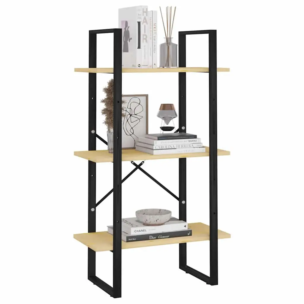 Solid Pine Wood Storage Shelf 60x30x105 cm Brown Bookcase Standing Display Rack
