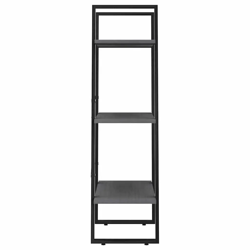 Storage Shelf Solid Pine Wood Grey 60x30x105 cm Bookcase Standing Display Rack