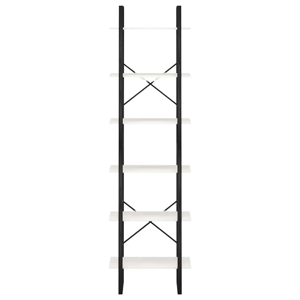 White Standing Storage Shelf 60x30x210 cm Bookcase