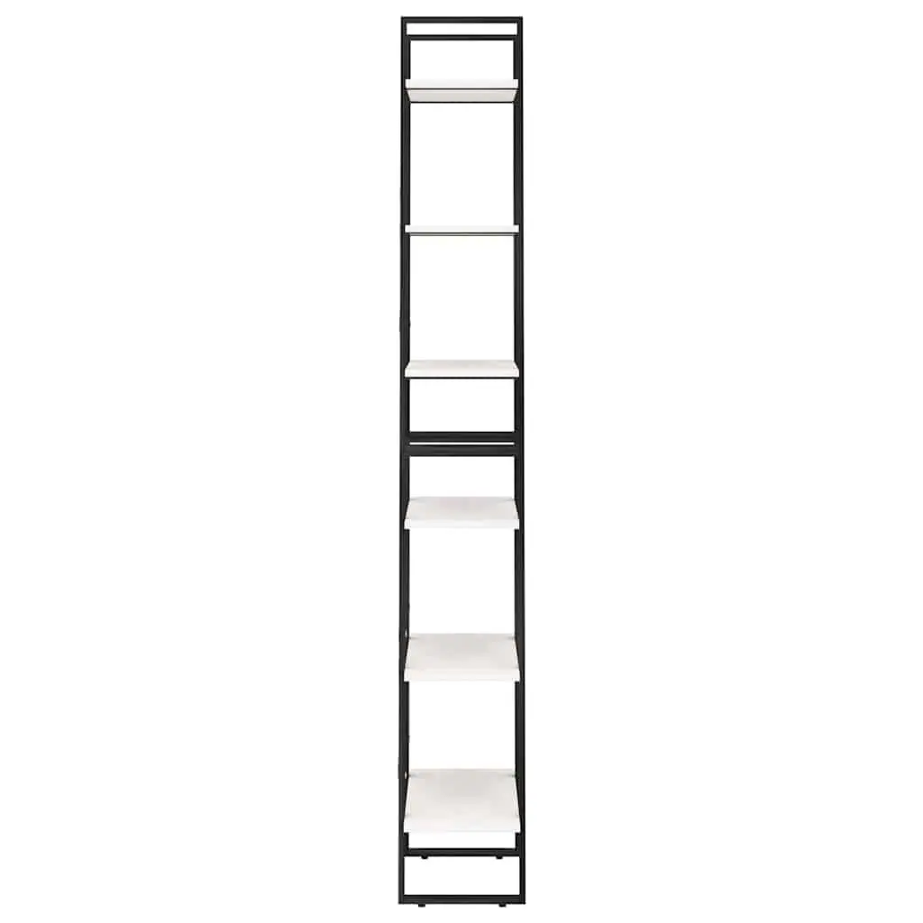 White Standing Storage Shelf 60x30x210 cm Bookcase