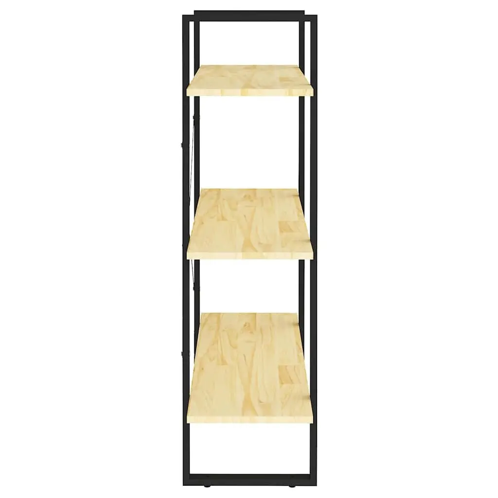 3-Tier Book Cabinet Solid Pine Wood Shelving Unit Storage Display Bookcase