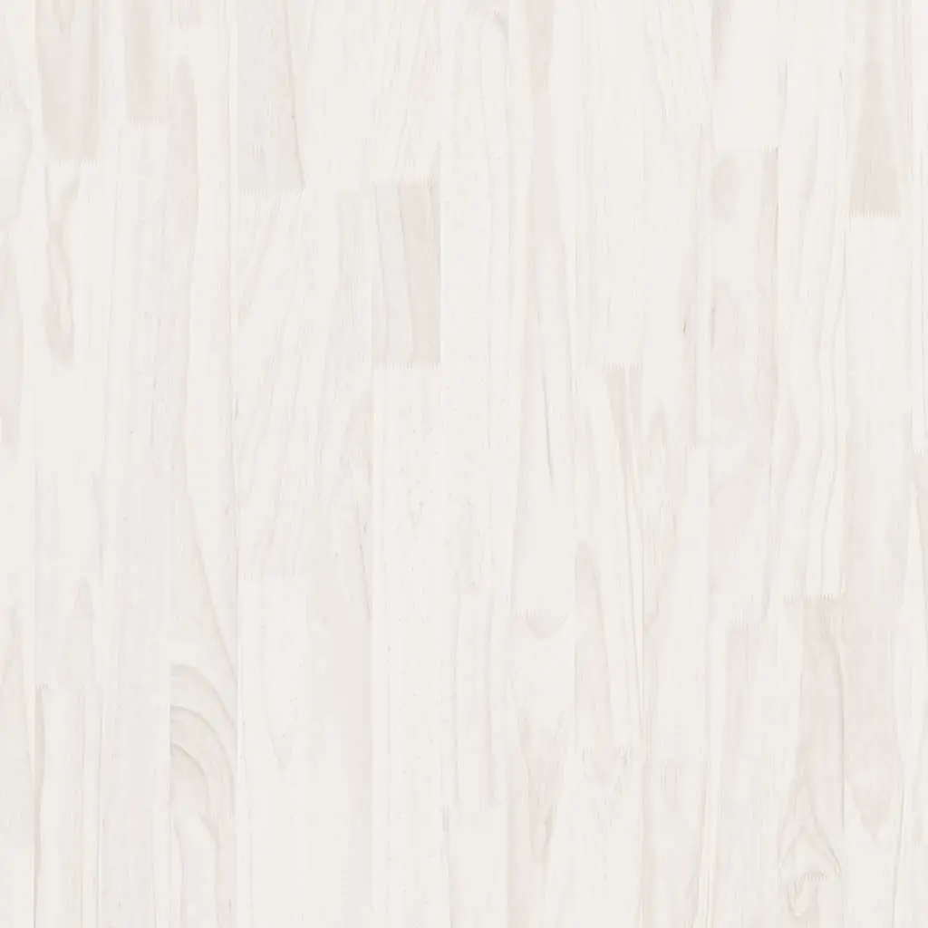 3-Tier Book Cabinet in White Solid Pine Wood