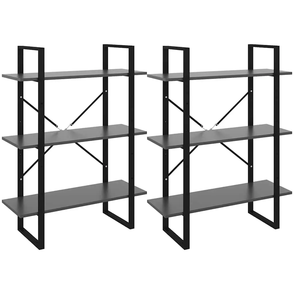 High Cabinet Engineered Wood Grey 80x30x210cm Shelving Storage