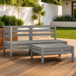 Durable 3 Piece Garden Lounge Set for Outdoor Spaces