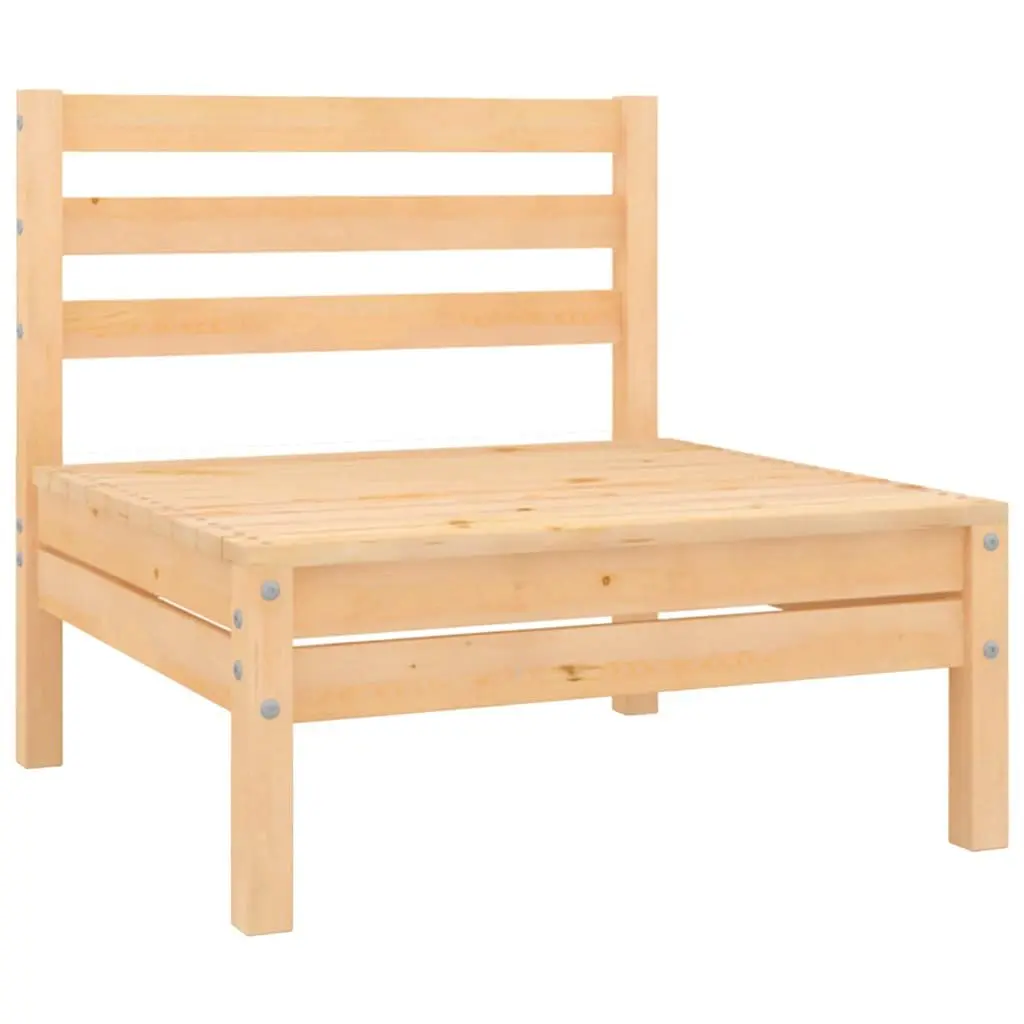 3 Piece Wooden Garden Lounge Set Solid Pinewood Brown
