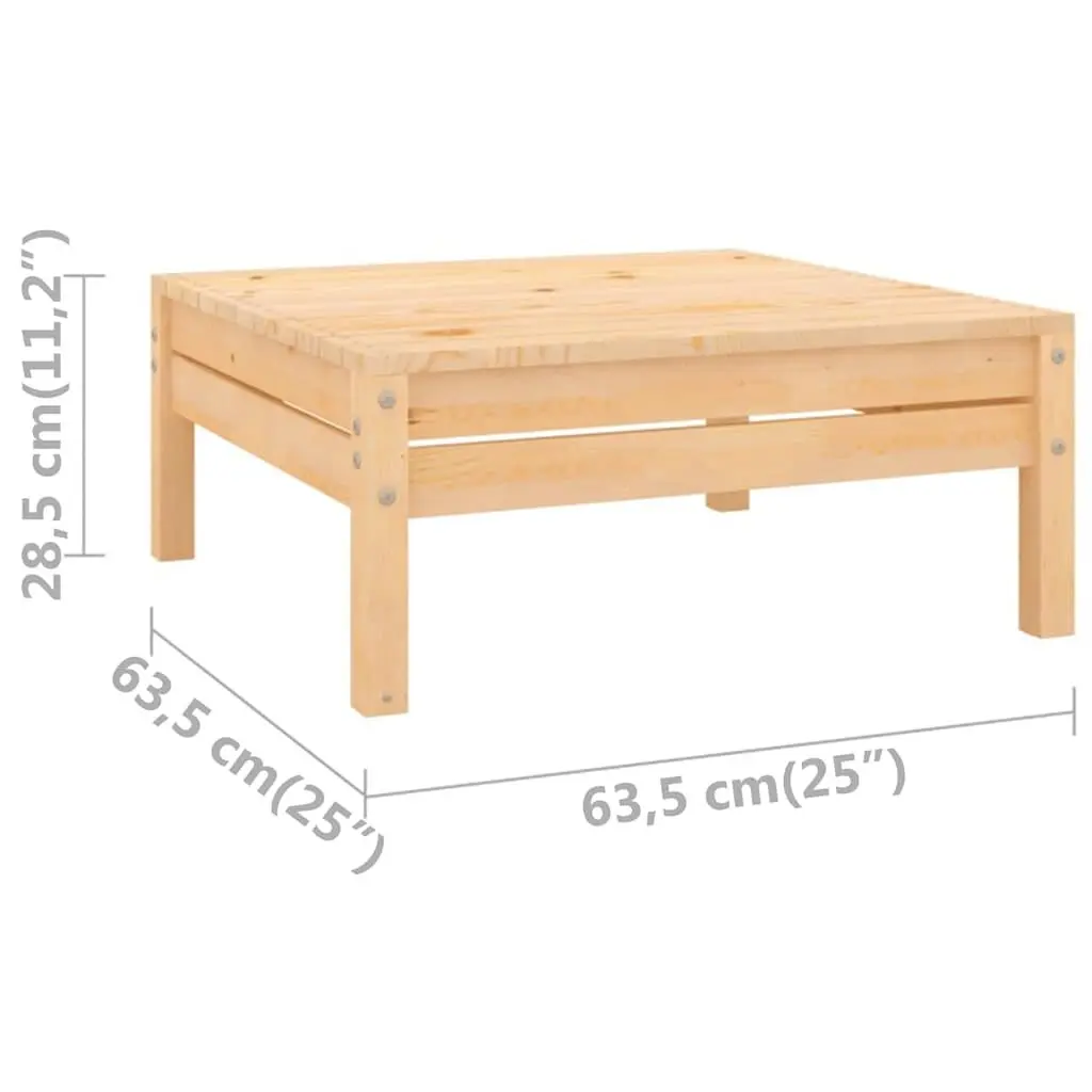 3 Piece Wooden Garden Lounge Set Solid Pinewood Brown