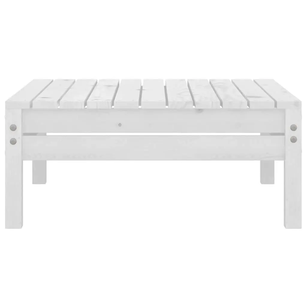 Outdoor Lounge Set Solid Pinewood 4 Piece White Modular