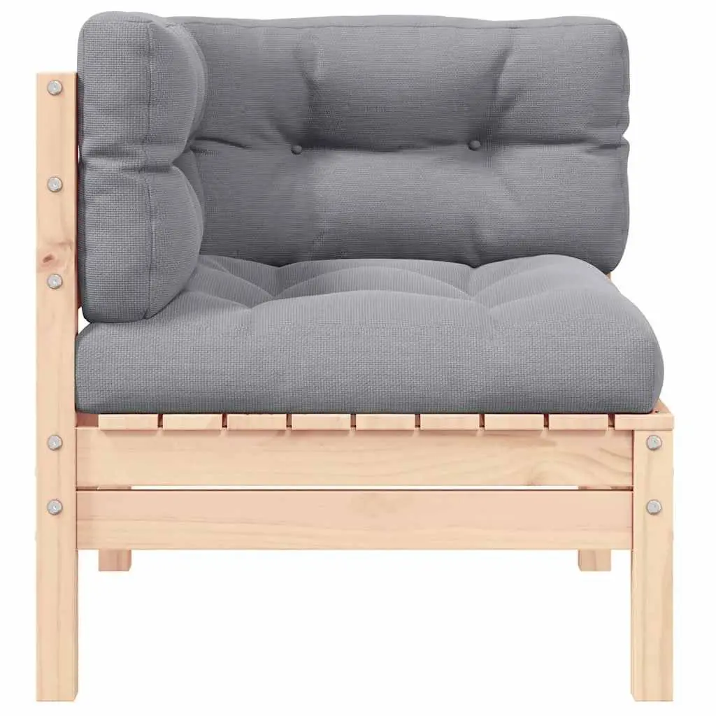 Garden Corner Sofa with Grey Cushions