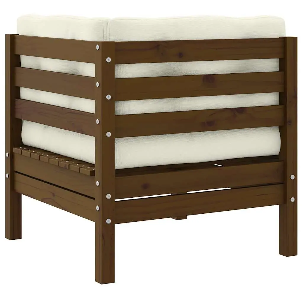Brown Modular Corner Sofa with Cushions