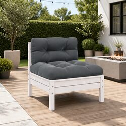 Sturdy Modular Outdoor Middle Sofa with Cushions