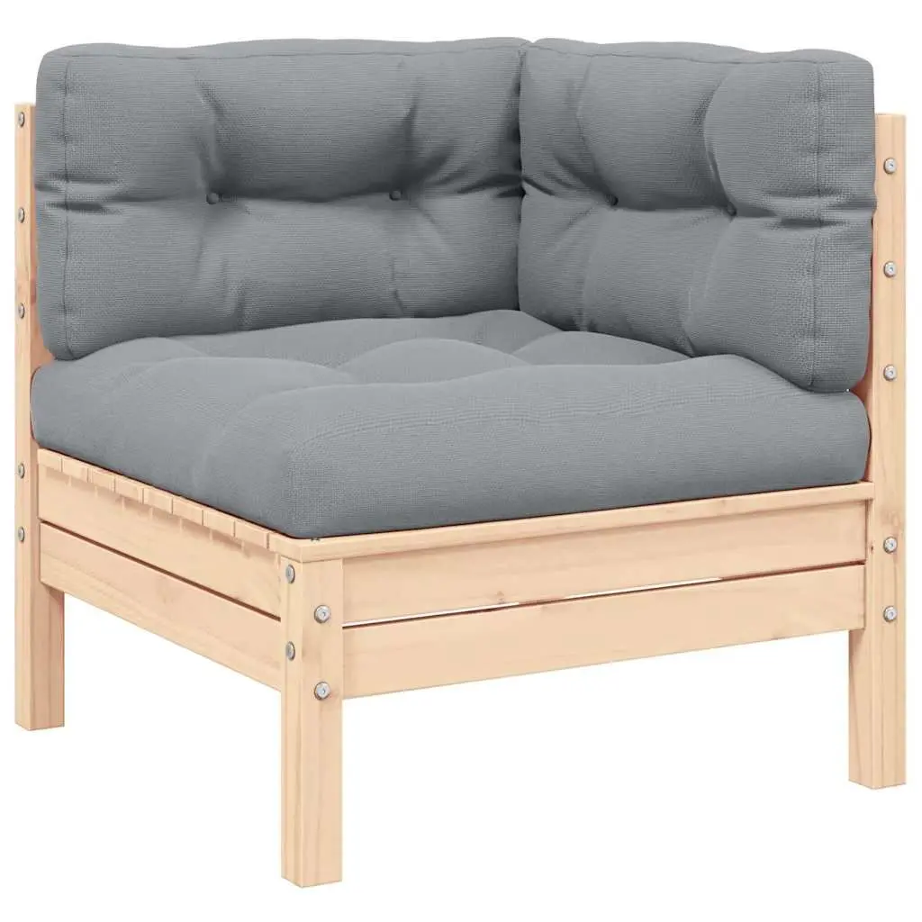 Modular 2-Seater Garden Sofa with Durable Grey Cushions