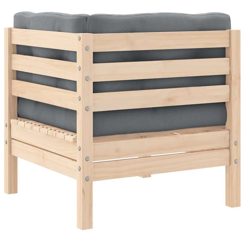 Modular 2-Seater Garden Sofa with Durable Grey Cushions