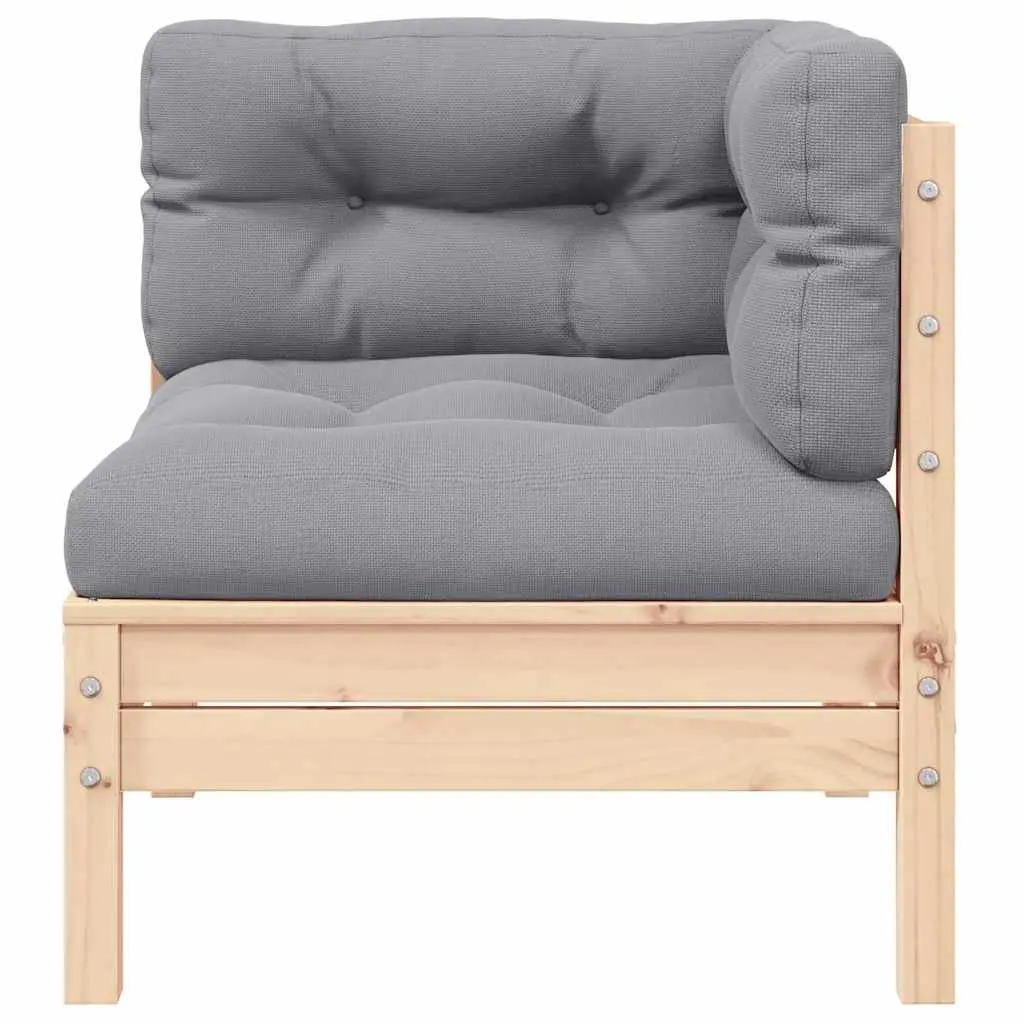 Modular 2-Seater Garden Sofa with Durable Grey Cushions