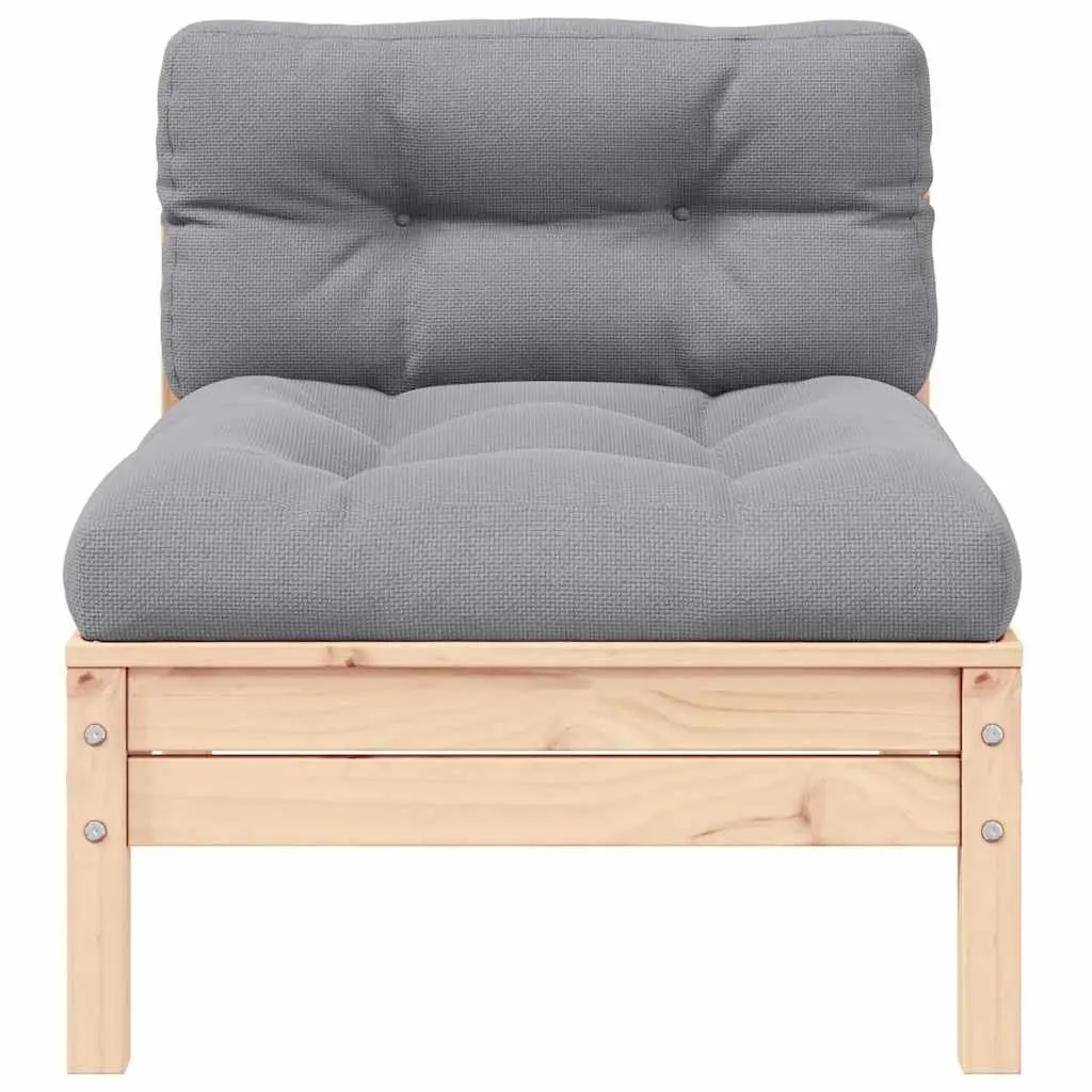 Modular Outdoor Garden Sofa for 2 with Grey Cushions