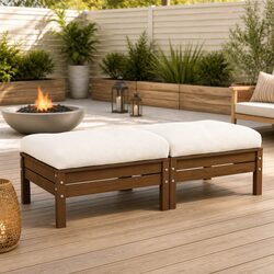 Durable 2-Seater Outdoor Garden Sofa with Cushions