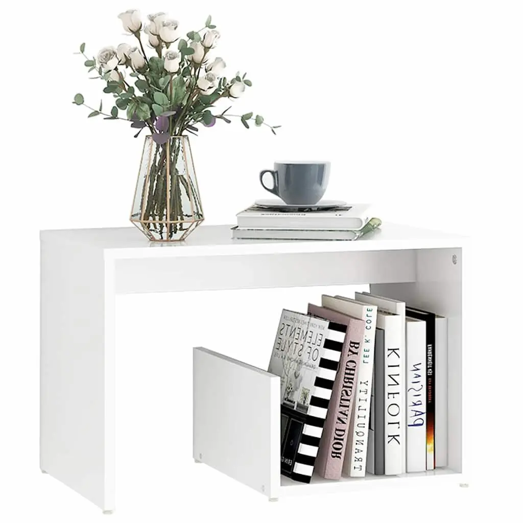 White End Table with Storage for Living Spaces
