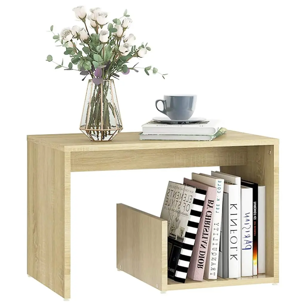 Sonoma Oak Brown Accent Side Table with Storage