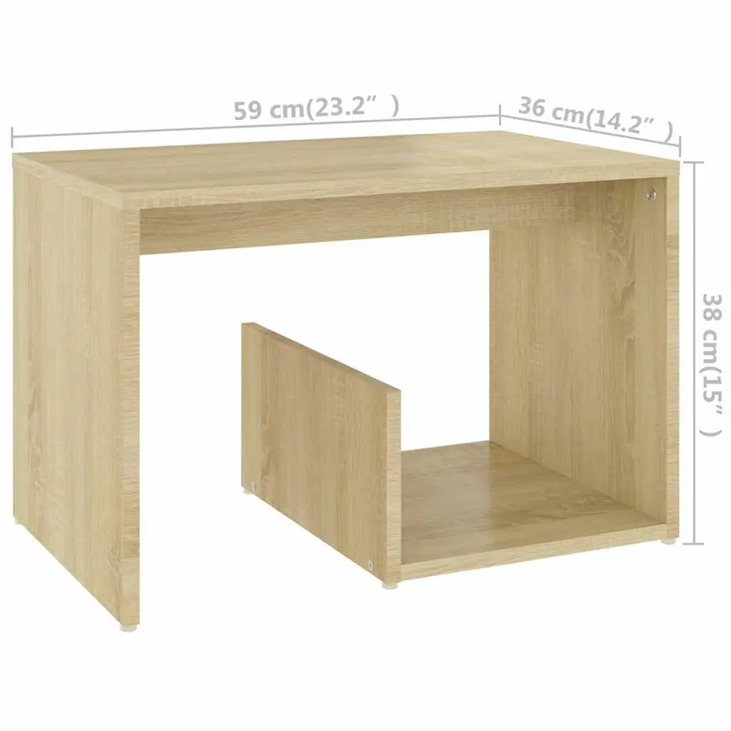 Sonoma Oak Brown Accent Side Table with Storage