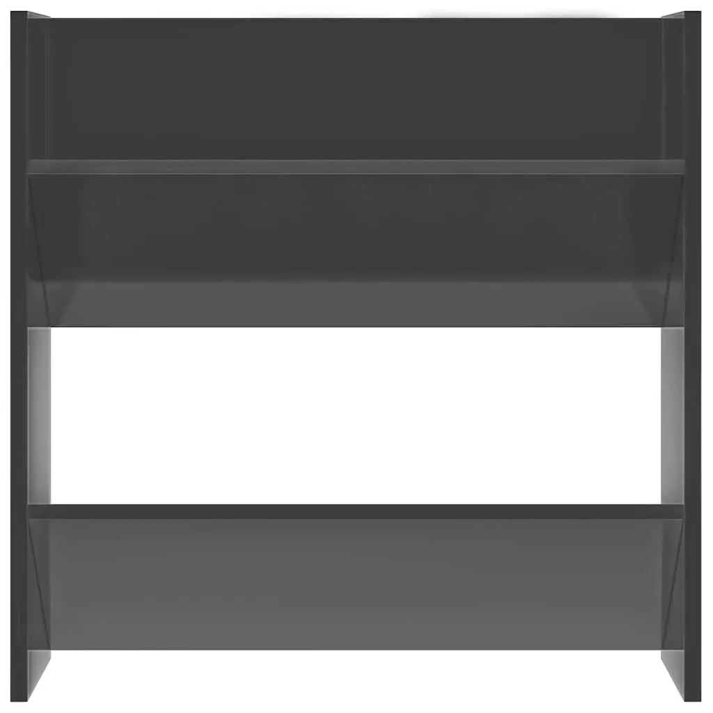 High Gloss Grey Wall Mounted Shoe Cabinet 4 Pieces