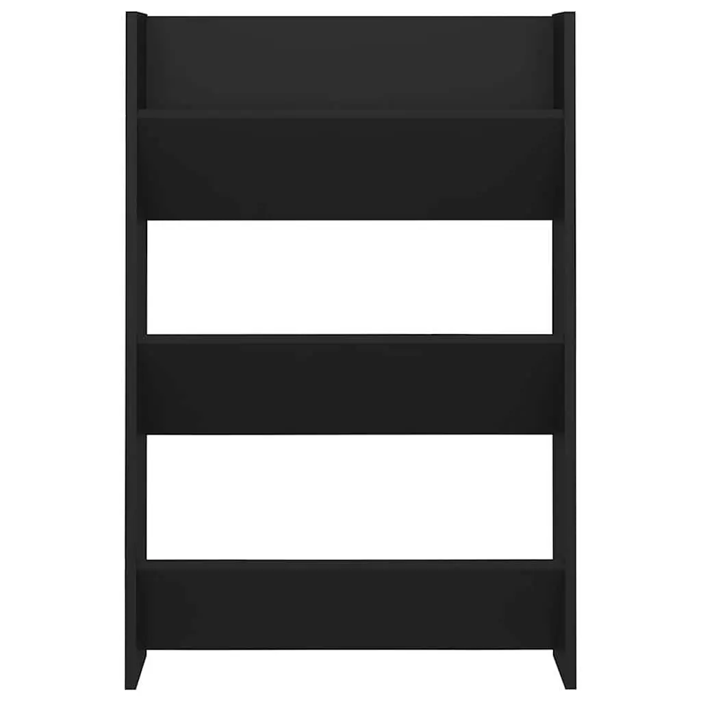 Black Wall Mounted Shoe Cabinet 60x18x90cm