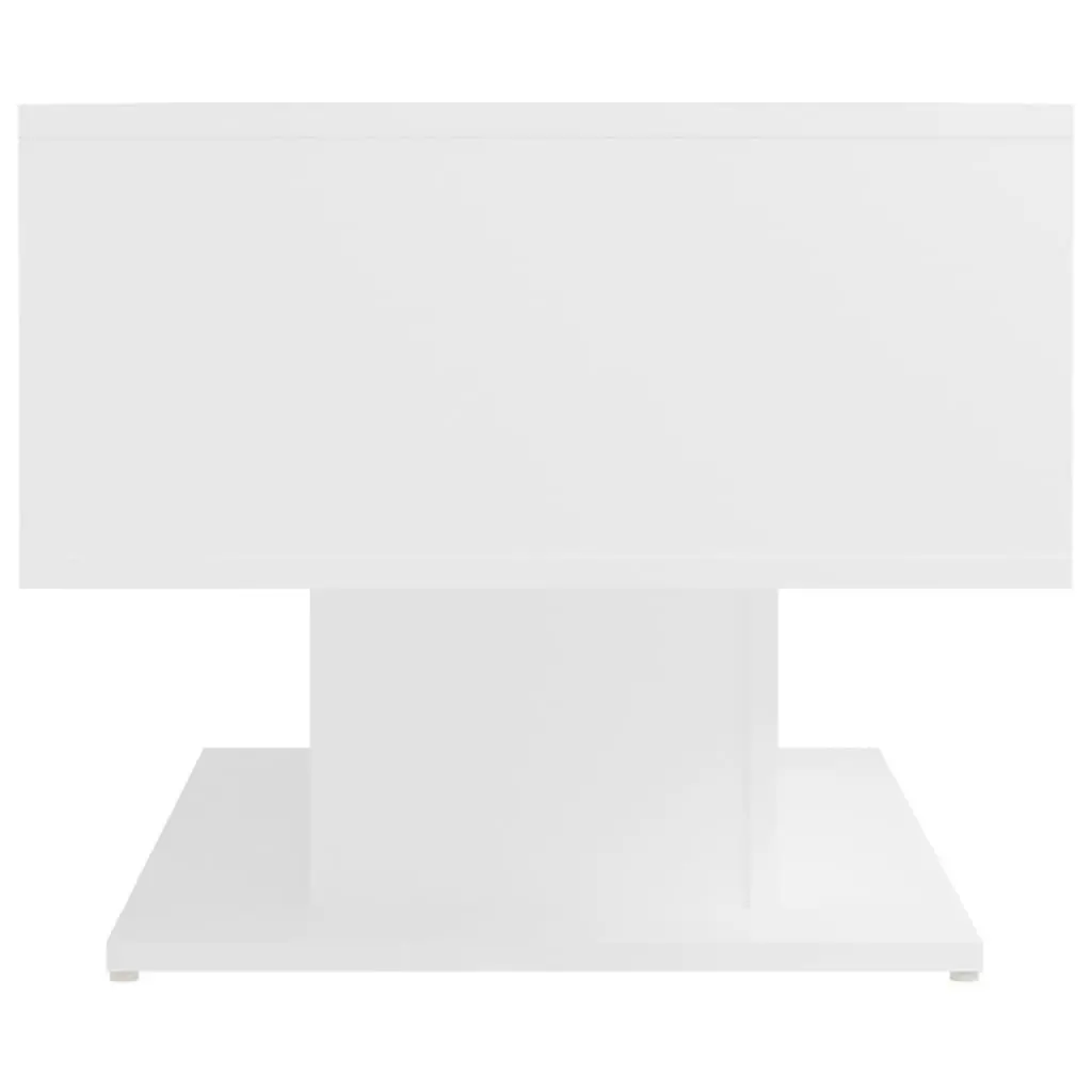 White Coffee Table with Storage Shelf for Living Rooms