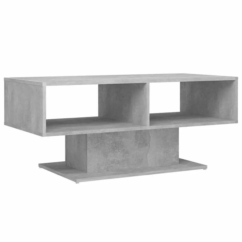 Grey Coffee Table with Storage Shelf
