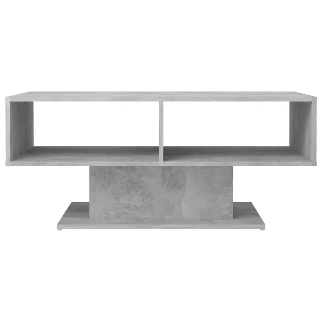 Grey Coffee Table with Storage Shelf