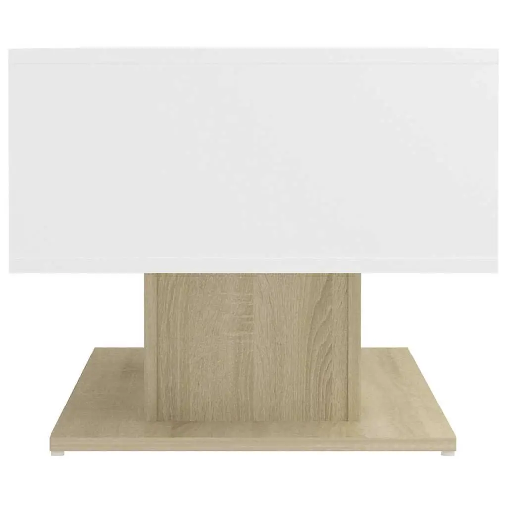White Coffee Table with Storage Shelf