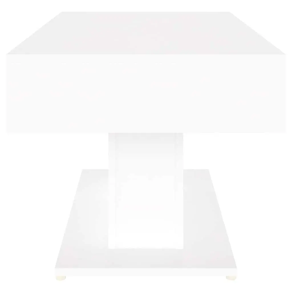 White Coffee Table Modern Living Room Accent Engineered Wood 96x50x45cm