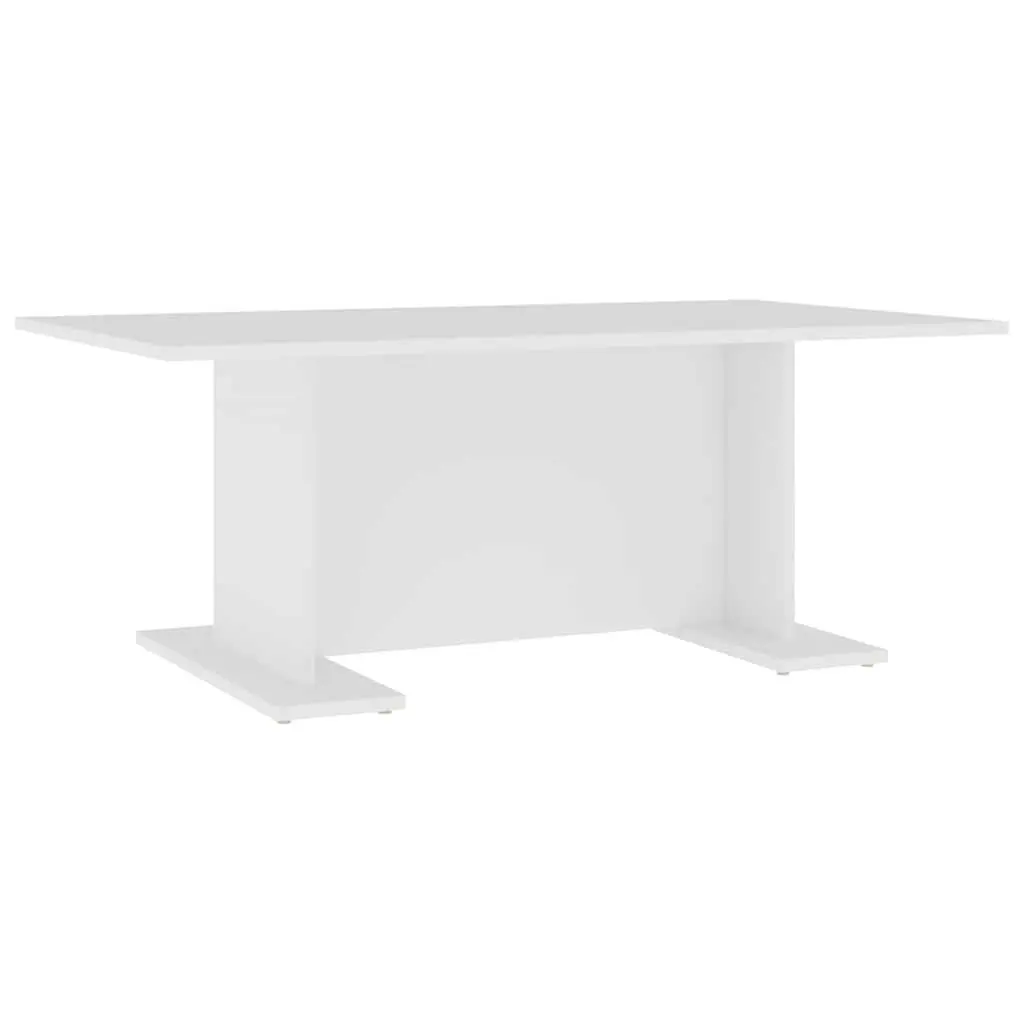 Coffee Table Engineered Wood 103.5x60x40cm White