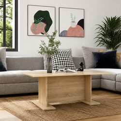 Modern Accent Coffee Table in Sonoma Oak Design