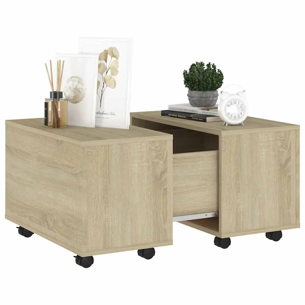 Extendable Coffee Table in Sonoma Oak with Wheels