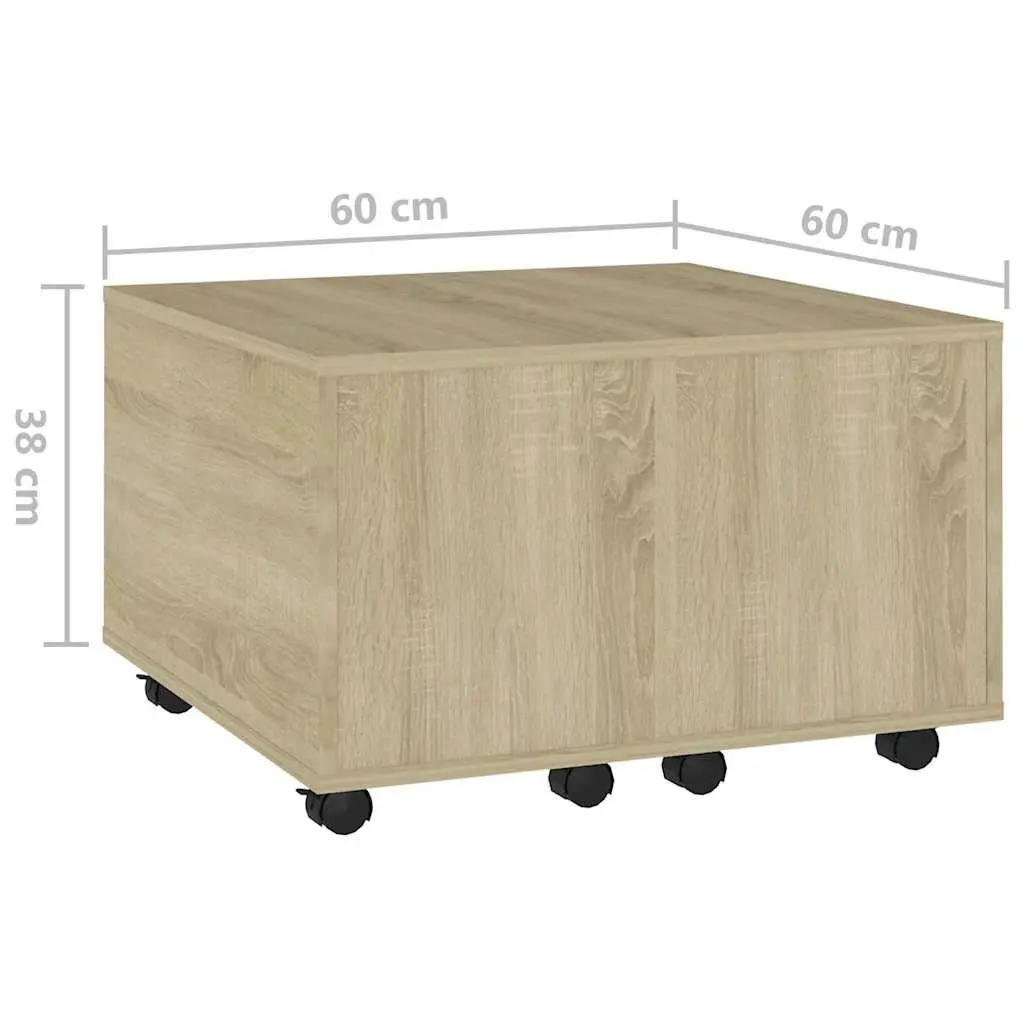 Extendable Coffee Table in Sonoma Oak with Wheels
