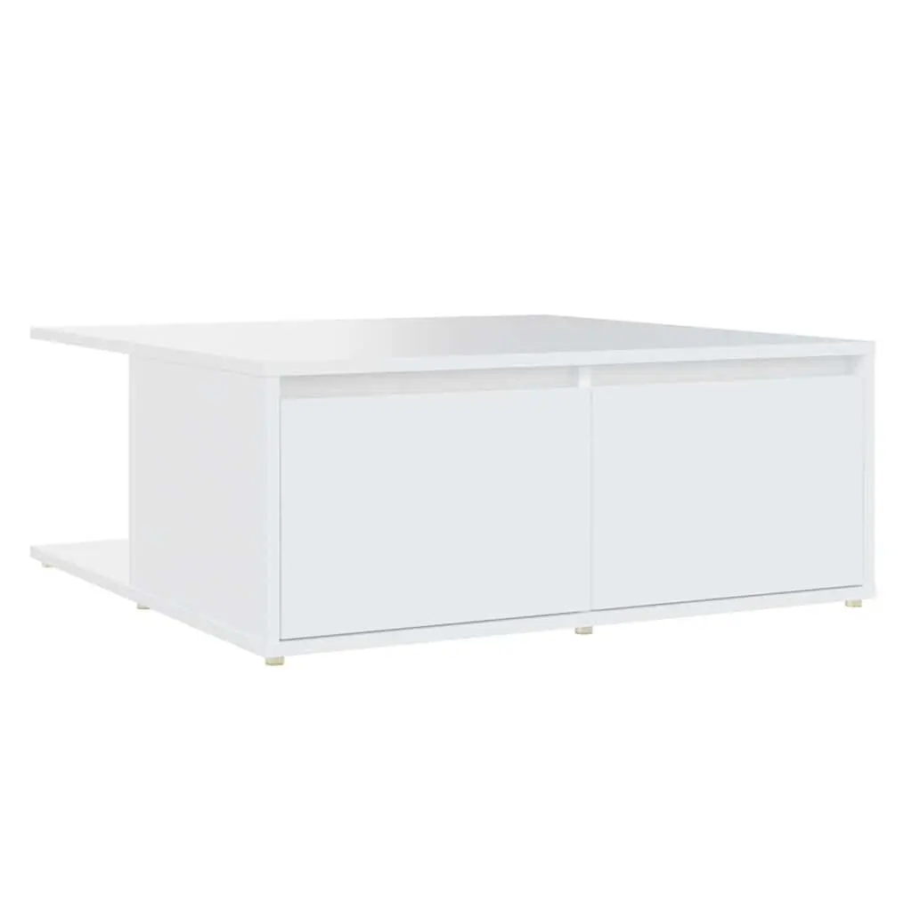 Coffee Table Engineered Wood 80x80x31cm White