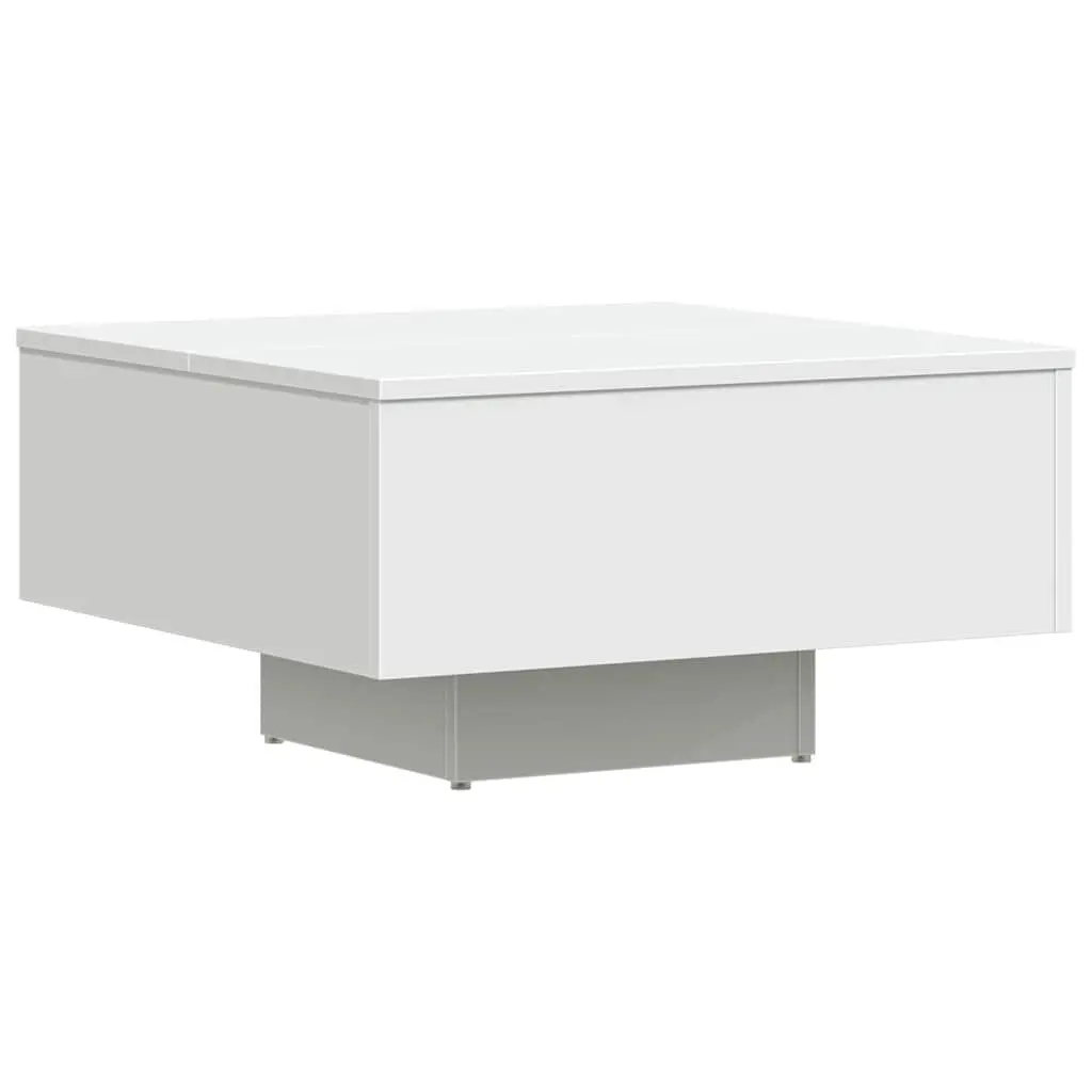 White Coffee Table with Sturdy Top 60x60x31.5 cm