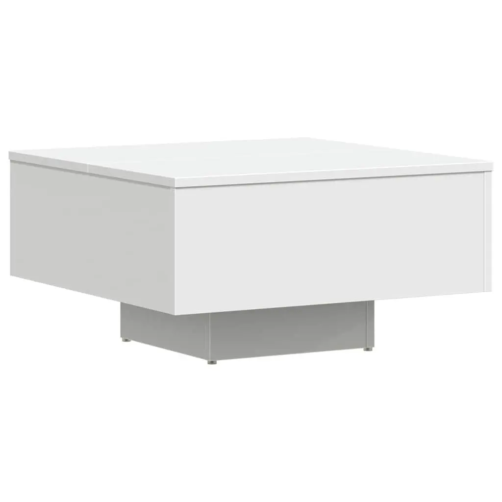 White Coffee Table with Sturdy Top 60x60x31.5 cm
