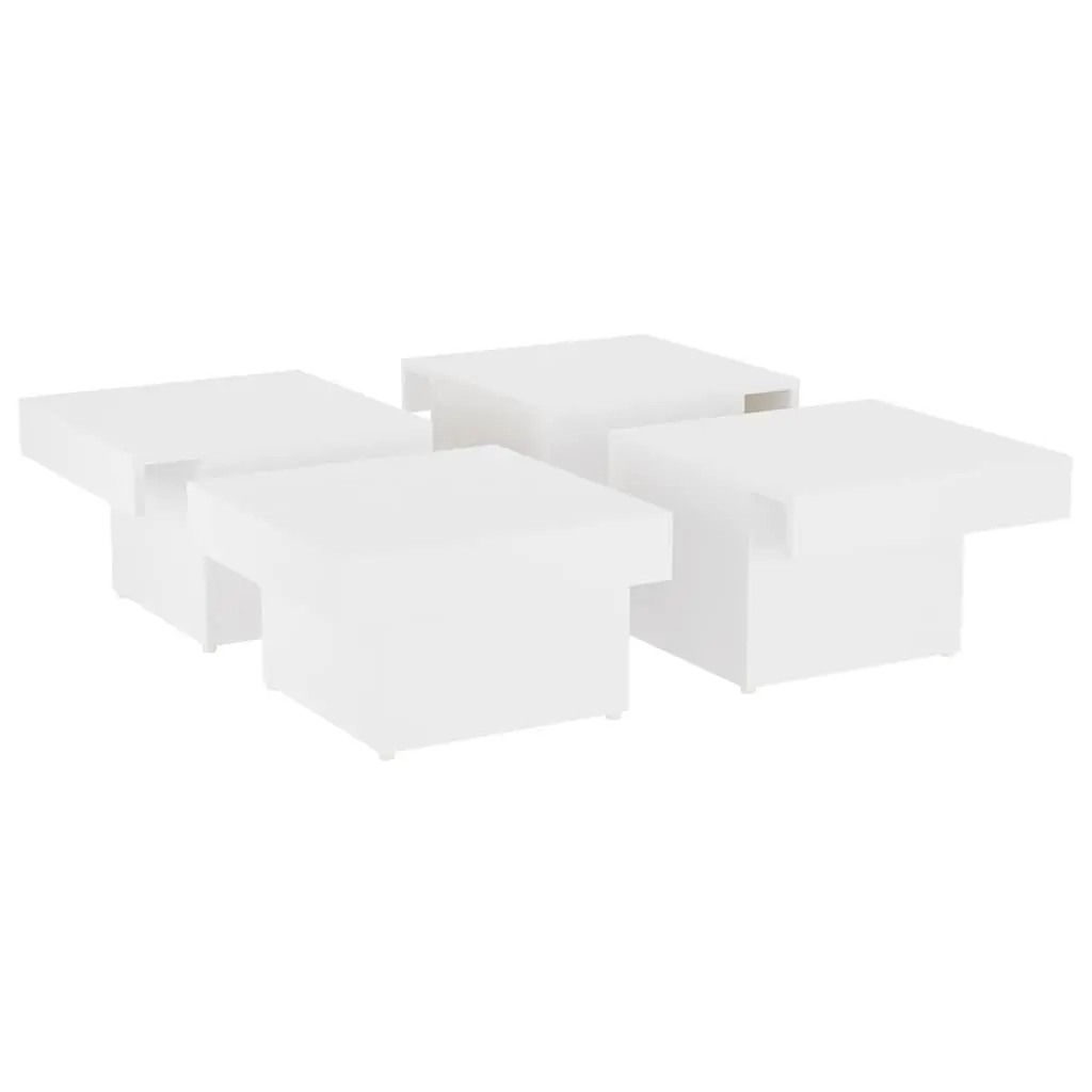 Coffee Table Engineered Wood 90x90x28cm White