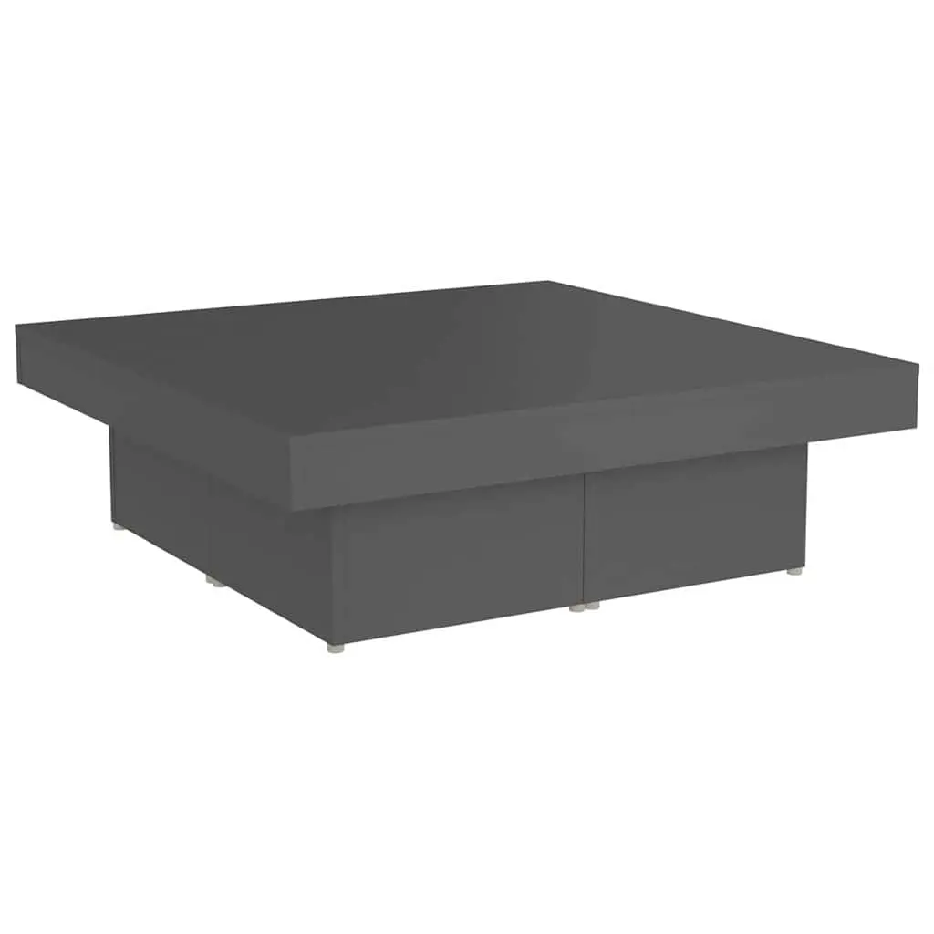 Grey Accent Coffee Table 90x90x28cm Engineered Wood