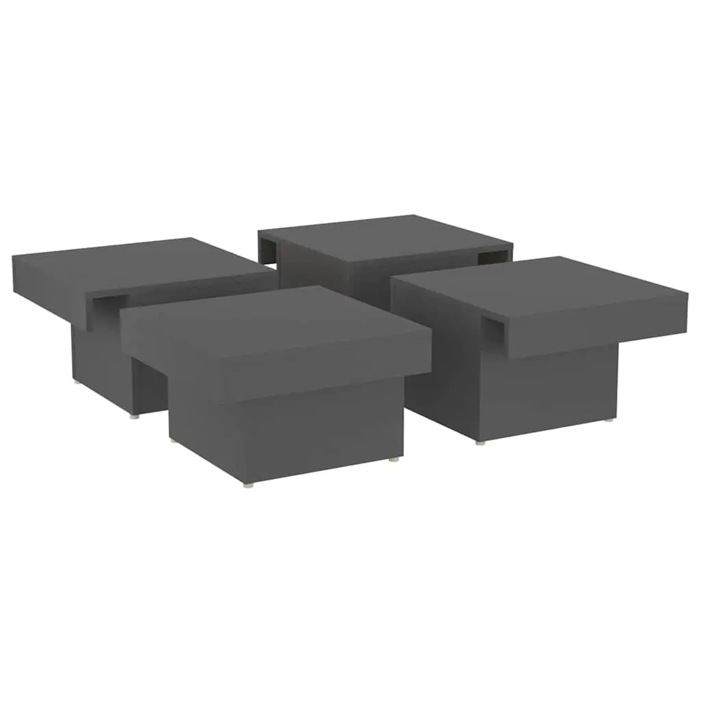 Grey Accent Coffee Table 90x90x28cm Engineered Wood