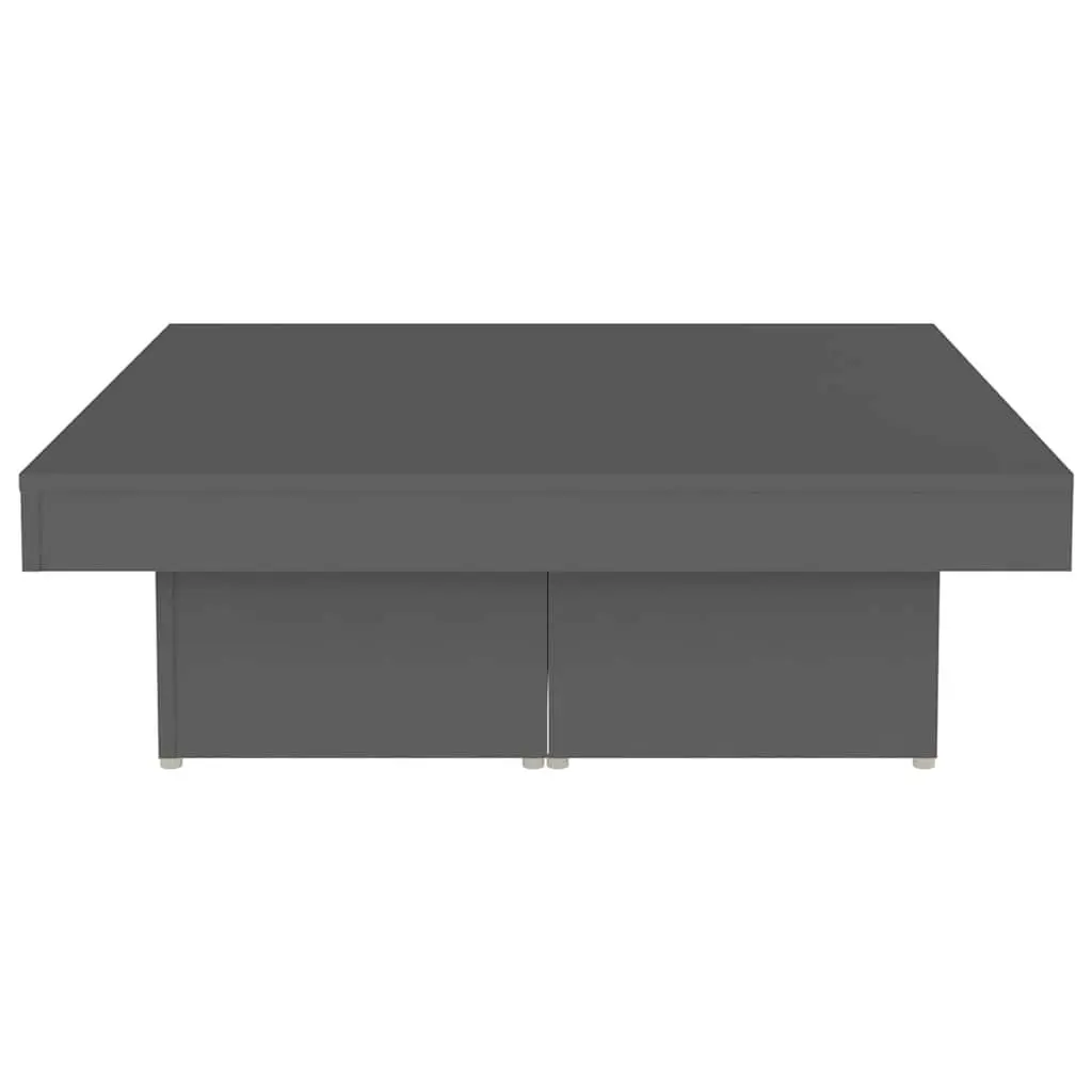 Grey Accent Coffee Table 90x90x28cm Engineered Wood