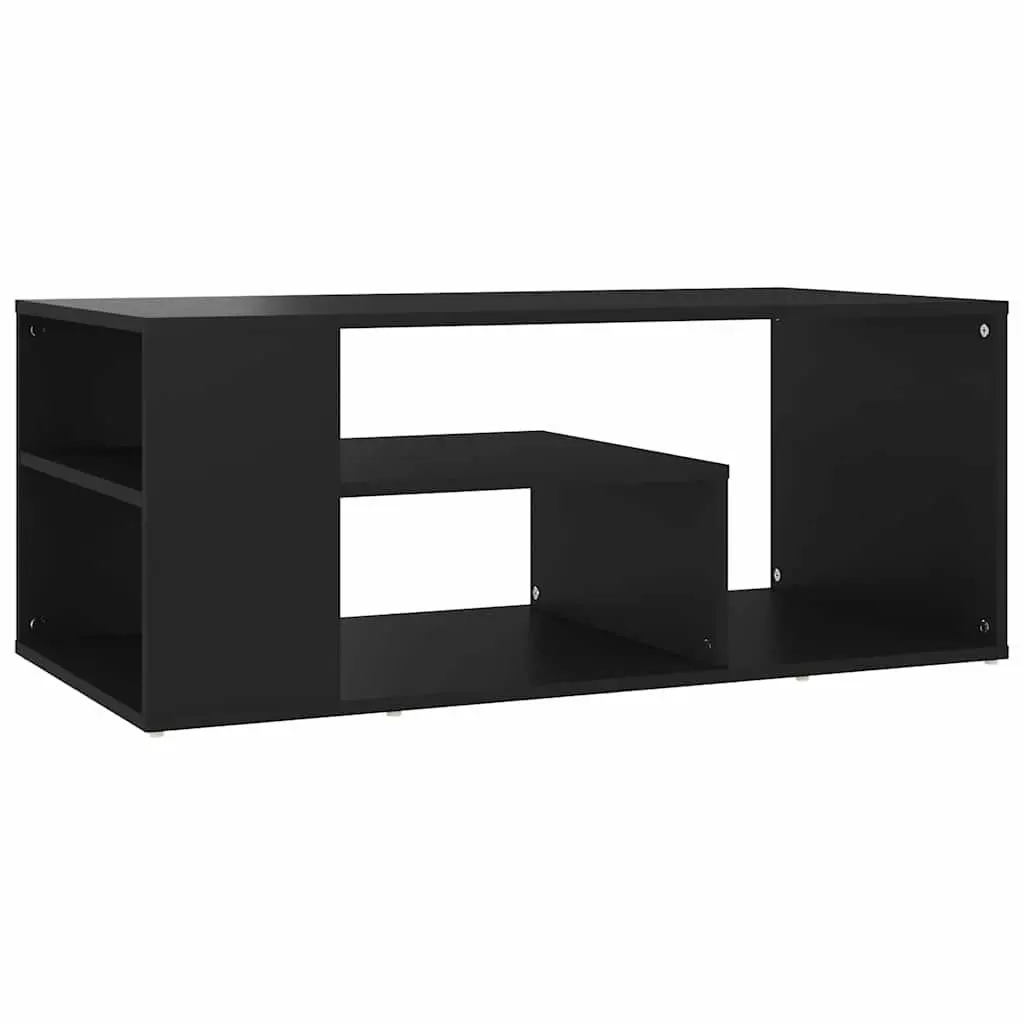 Coffee Table Engineered Wood 100x50x40cm Black