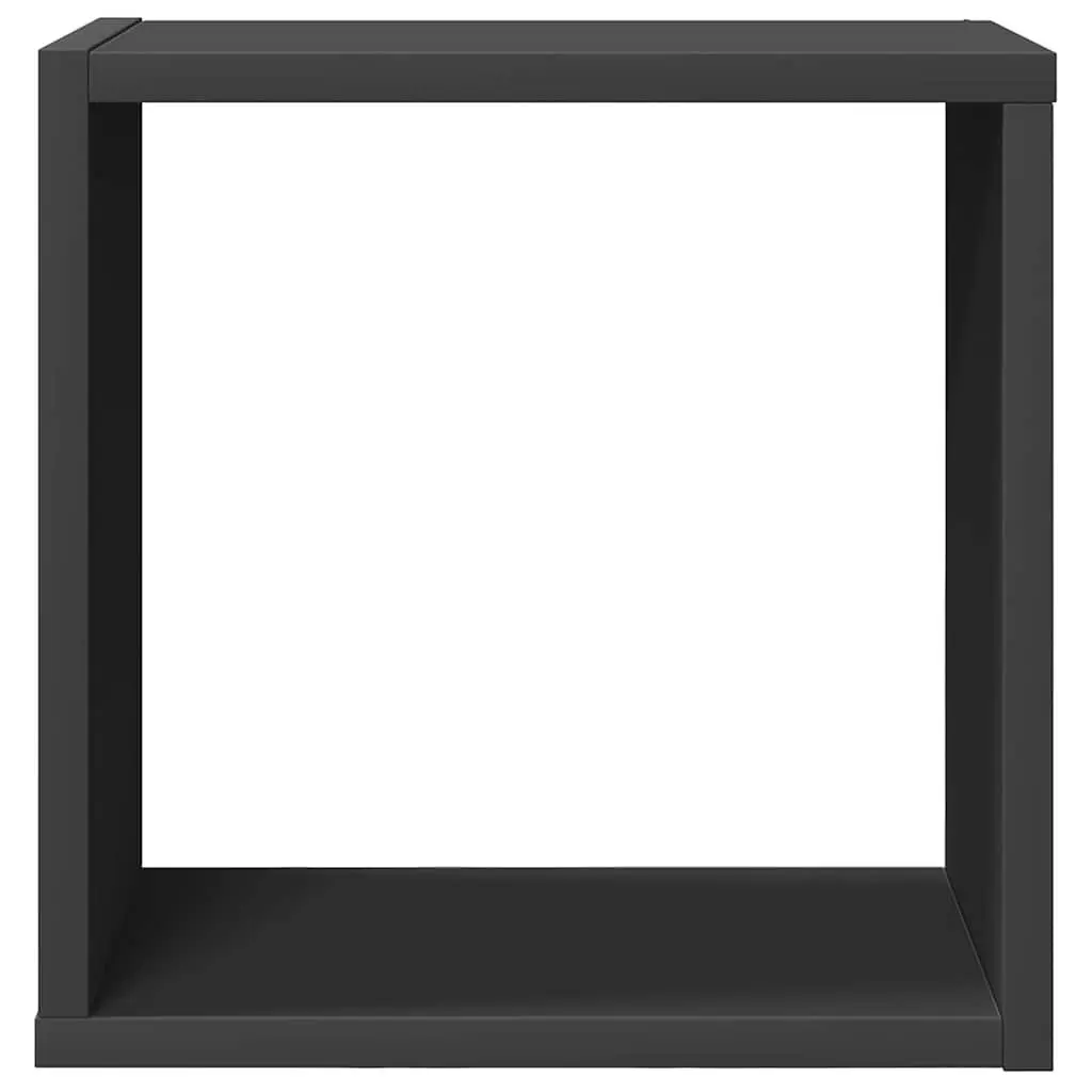 Wall Cube Shelves Set 4 pcs Grey Floating Storage Display Hanging Organiser