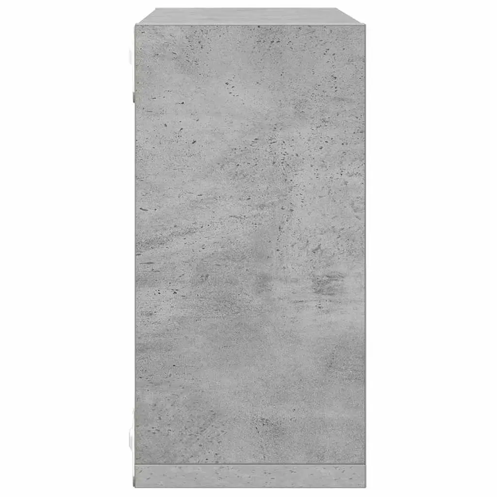 Wall Cube Shelves 2 pcs Grey Floating Storage Display Hanging Organiser
