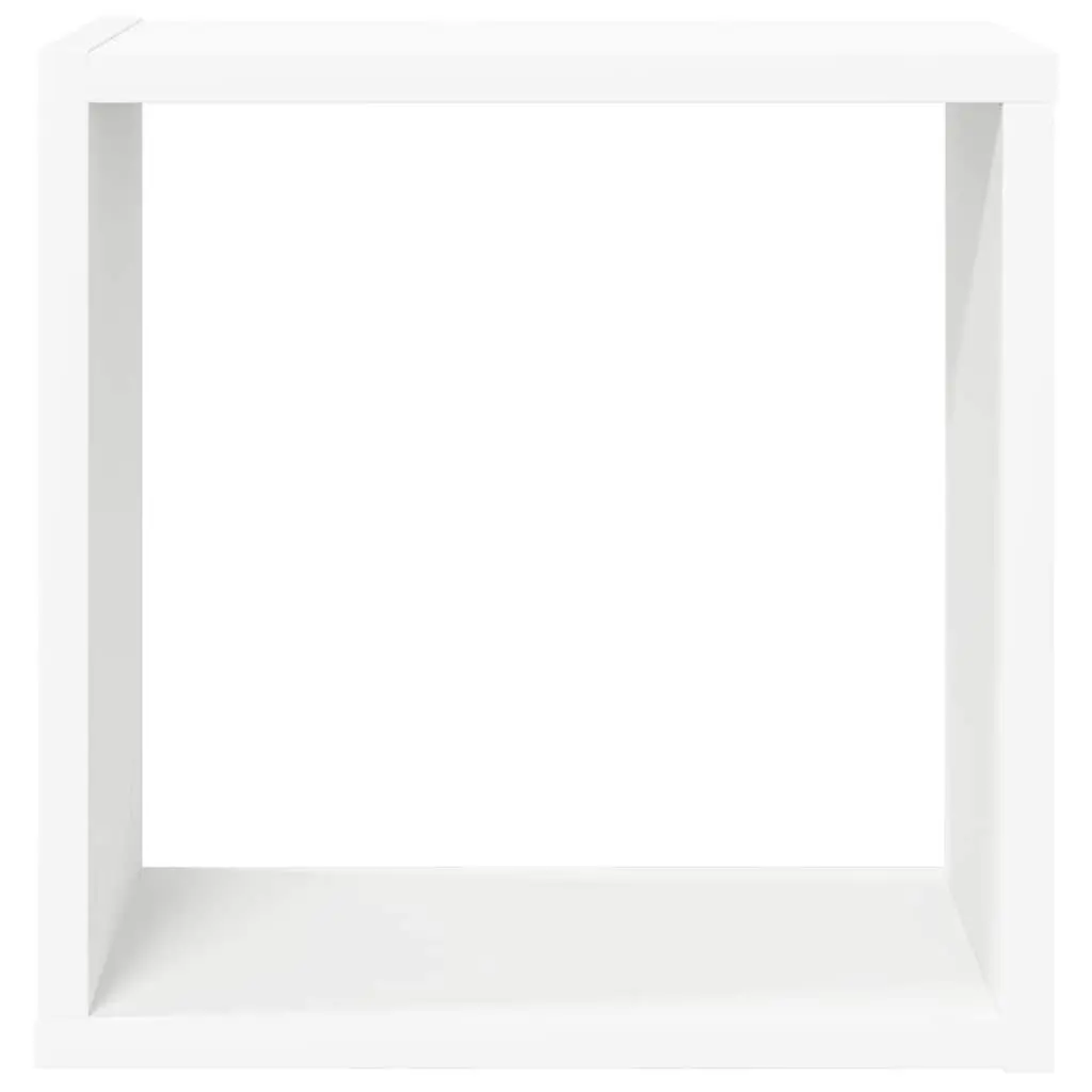 Wall Cube Shelves 2 Pieces White Sonoma Oak Floating Storage Display Organizer