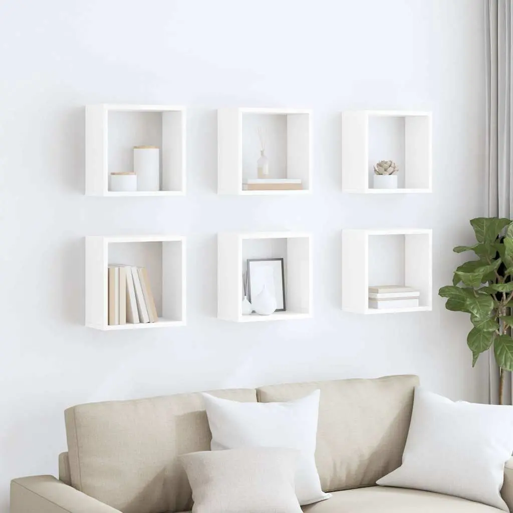 6-Piece Wall Cube Shelves for Display and Storage