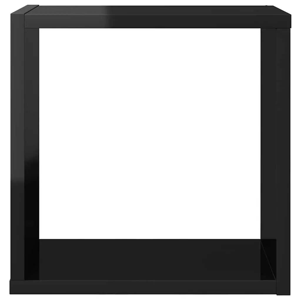 Black Wall Cube Shelves for Home Display