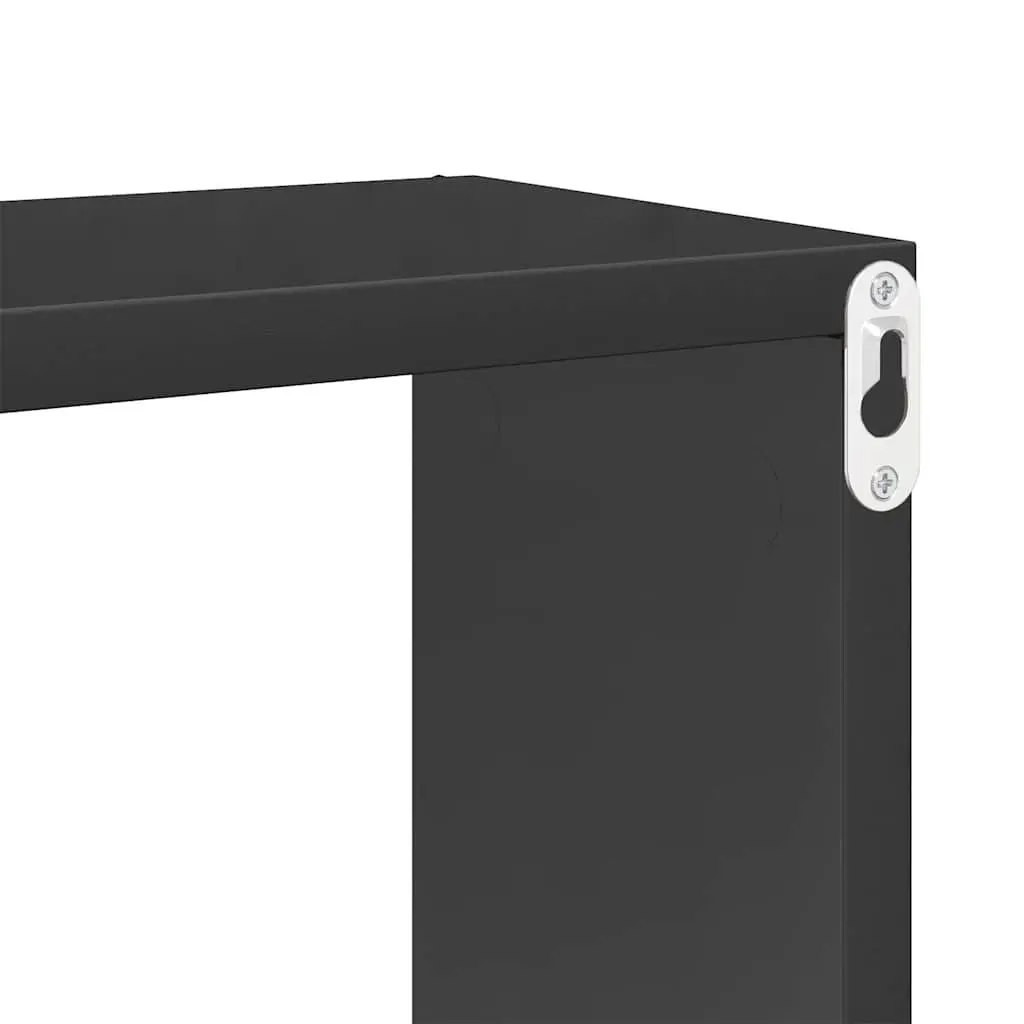 Wall Cube Shelves Grey Floating Storage Display Organizer 2 Piece