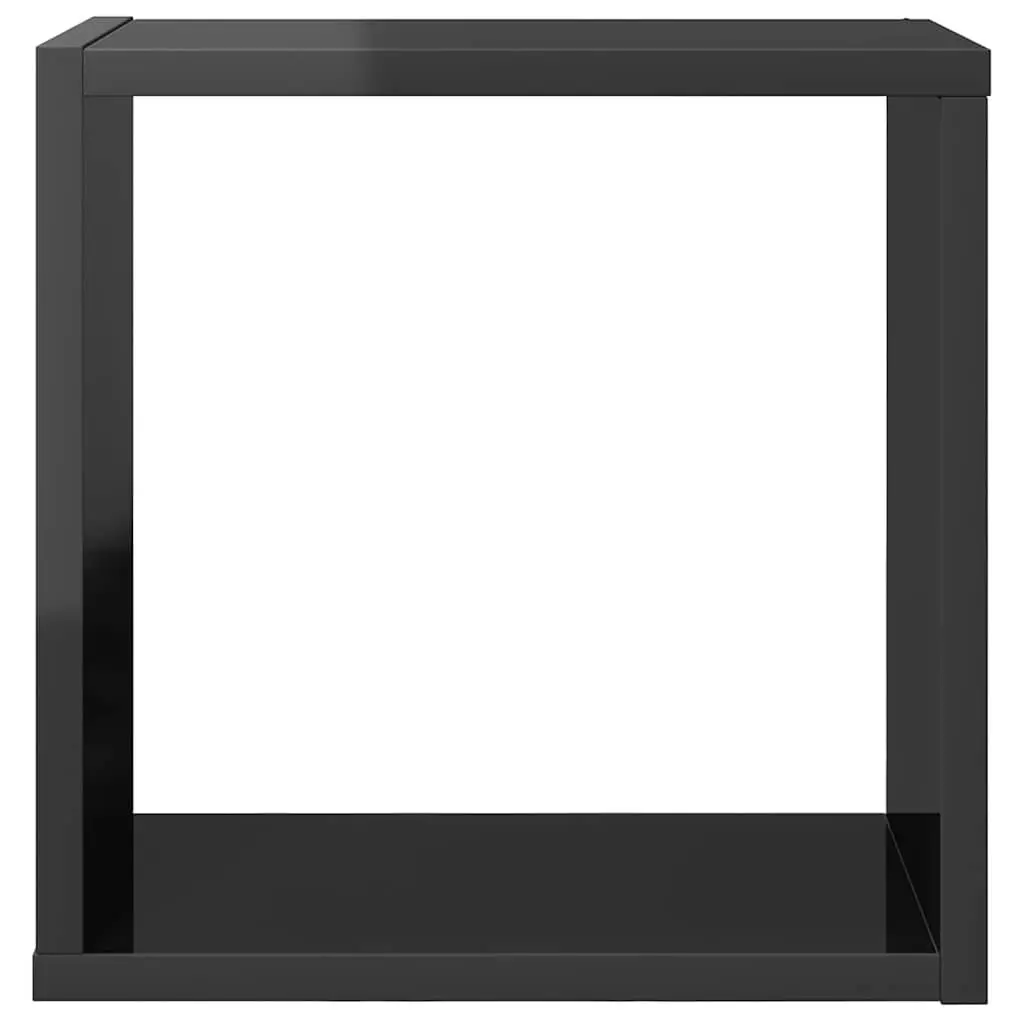 Wall Cube Shelves 6 Pieces Grey Floating Storage Display Hanging Organizer
