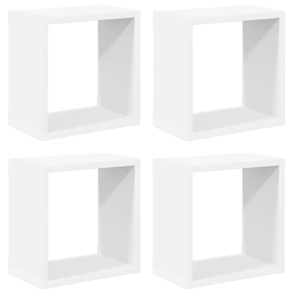 Wall Cube Shelves Set White 26 x 15 x 26 cm